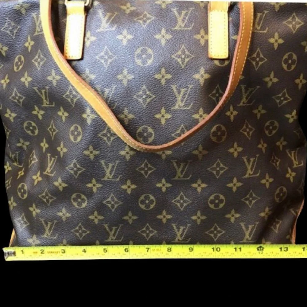 LOUIS VUITTON Monogram Cabas Mezzo Tote Shoulder Bag Larger Than Cabas Piano